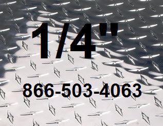 1/4" Aluminum Diamond Plate 120" x 48" - full sheet  ( 4' x 10) 3003 Shiny  Call For Price  1-866-503-4063