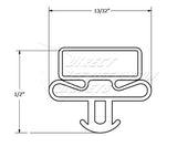 Custom Made Masterbilt Glass Door Gasket Size  29-3/8" x 62-3/8"