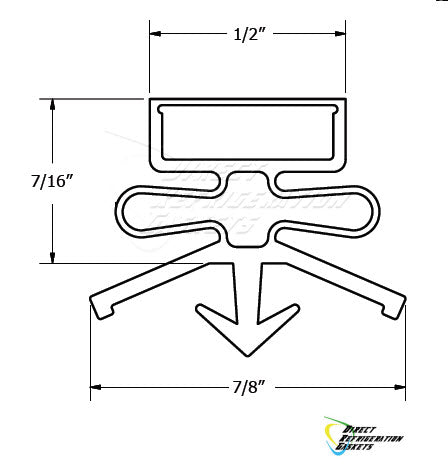 Beverage-Air Gasket 21 3/4 x 49 1/2  OEM Quality Refrigeration Door Gasket  OEM Part #712-005C-08, 712-013C-01  Commonly Fits Model #'s: RR12-1AS, MT12, KR12, KF12, KF121AS  RHS Part #27-425  Other Notes: 4 sided