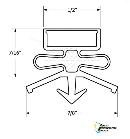 Custom Made Leader Gasket for Full Door Gasket 20.375" x 52" ( 20 3/4" x 52 1/2" New)