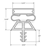 Odd Size 95" X 37" - 4 sided - magnetic - corner to corner 
