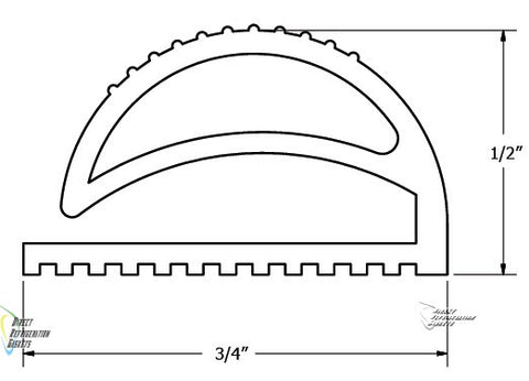 Non Magnetic Compression Gasket 8' long 