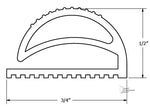 Custom made gasket Size 19 1/2" x 13 1/2" " Screw on Compression gasket 