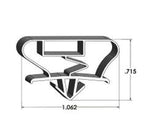 Avantco  COMMERCIAL GASKET DOOR 25" x 25 1/4" DART to DART  Profile 677