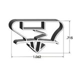 Avantco  COMMERCIAL GASKET DOOR 25" x 25 1/4" DART to DART  Profile 677