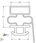 Custom Made Gasket Profile 1515 (254 ) For  Drawers , Under Counter , Reach In and Walk In Cooler