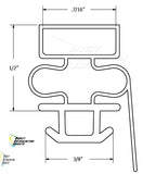 Custom Made Gasket Profile 1515 (254 ) For  Drawers , Under Counter , Reach In and Walk In Cooler