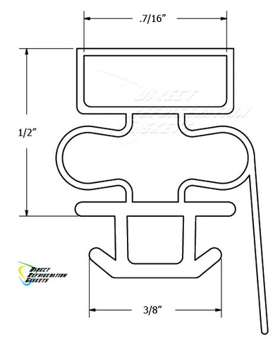Turbo Air Gasket for twr-48sd-d4  23 1/4 x 12 7/8 - Magnetic ,  twr48sdd4