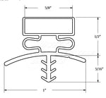 Free Shipping - W.A. BROWN Gasket Profile 1567  Push In Size 72" x 34" "  MAG 3SC 
