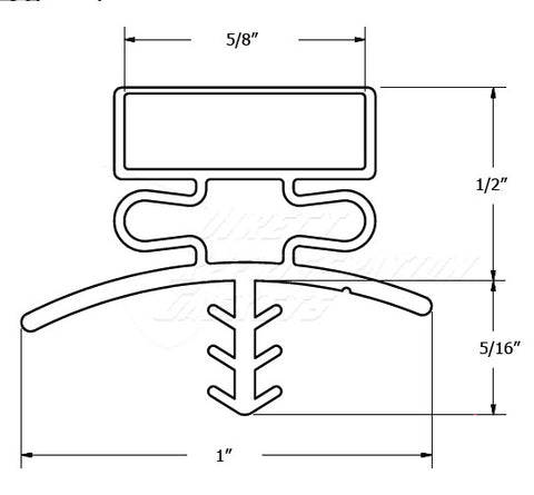 Free Shipping - W.A. BROWN Gasket Profile 1567  Push In Size 72" x 34" "  MAG 3SC 