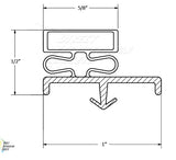 Continental Gasket for DL2RI-RT Size 29 1/4" x 66 1/2" - 4 sided - magnetic Snap on 