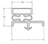 Custom Made Gasket 77" x 35 3/4" x 77"  Black-  Magnetic - Snap On 