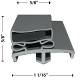  Magnetic Gasket 22 1/2" x 25 1/2" Continental #2-705 Snap in -Grey Vinyl - For Models #SW-48, SW-72BS