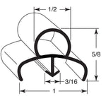 Continental Refrigeration 2-792 GASKET, MILK COOLER, GASKET, 48-7/8" ENDS SEAL GRAY