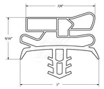 Delfield Gasket  Gasket Size 23 x 59 1/8 Part #  170-1279 Models: 6025XLS, 6025XLSR, 6051XLS, 6051XLSR, 6076XLS, 6076XLSR, 6125XLS, 6125XLSR, 6151XLS, 6151XLSR, 6176XLS, 6176XLSR Numbers: 170-1279,  1701279, , 74-1259