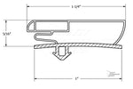 Anthony Door Gasket, Aircell, 65 x 29 7/8   Door, Black  - 4 sided - Magnetic Numbers: 20-13963-1011******, 20-146201011, 2014620-1011