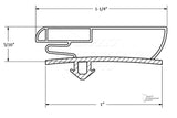 Anthony Door Gasket, Aircell, 65 x 29 7/8   Door, Black  - 4 sided - Magnetic Numbers: 20-13963-1011******, 20-146201011, 2014620-1011