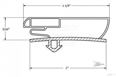 Aircell Door Gasket - 28-3/8" x 73-1/16"  Aircell Door Gasket W: 28-3/8" L: 73-1/16" SKU: 02-14160-2022