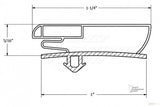 Custom Made 226 Profile - Size 23" x 64 3/4" - Magnetic - Black - 4 sided 