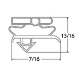 CUSTOM - TRUE 917481  GASKET, TBC/TUR/TWC-24, WIDE 21 15/16" X 27 3/4" BLACK EXTRA WIDE