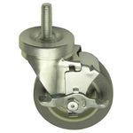 THRDED STM CASTR W/BRK4 W  1/2-13  262419-or -26-2419-THRDED STM CASTR W/BRK4 W  1/2-13-made by:CHG- Part Number -CMT1-4BBN SWIVEL THREADED STEM CASTER, W/BRAKE GREY RUBBER WHEEL [4" DIA] X [1-1/4 WIDE] (3/8 AXLE), (1/2 BORE), (1-1/2 HUB WIDTH) TREAD TYPE