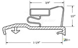 Gasket Custom Made Gasket Profile 558 ( 20-10-558 , 290 ) For Reach In and Walk In Cooler In Deli, Gas Stations and Super Markets (Default)