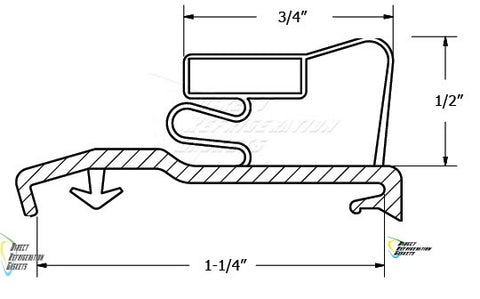 ARDCO Gasket Part # 13199-P199- Size - 20-10-558  77 1/4 X 32 1/4 MAG 4SC