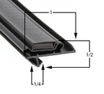 Custom Made Gasket Size 34 1/4" x 81 1/2" -  3 Sided - Magnetic Gasket