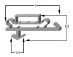 Custom Made Gasket Size 34 1/4" x 81 1/2" -  3 Sided - Magnetic Gasket