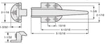 LATCH WITH STRIKEOFFSET 5/8 TO 1-1/4-made by:CHG- Part Number -R30-9140-5/8 # 22-1104