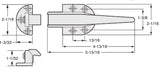 LATCH WITH STRIKEOFFSET 5/8 TO 1-1/4-made by:CHG- Part Number -R30-9140-5/8 # 22-1104