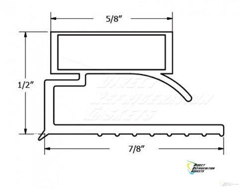 Custom Made gasket 424 Size 11 1/2" x 31 3/4" - Screwed on Magnetic 