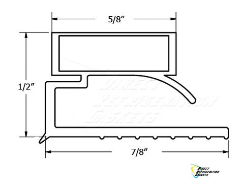 Custom Made Gasket - Deli Show Case - Karen Size 23 x 20 - 4 sides - Magetic 