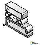 Custom Made Drawer Gasket 449 Screw On Size 8" x  28 1/2"