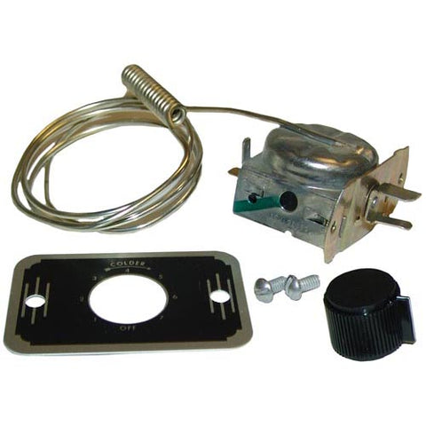 COOLER CONTROL W/ KNOB & PLATE [ TYPE - 9531 ] [ TEMP 17 DEG TO 41 F DEG] [ BULB 3/8" X 1-1/2" COILED ] [ CAP 35-1/2" ] DELFIELD 402, 4048-ST, 4048-UC, 406, 406CP, 4427N-9M, 4432N-12M, 4448N-12, 4448N-8, 4460N, 4462N-18M, 4464N, 4464N-12, 4464N-12M, 4464N
