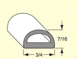 Sponge Rubber Compression Gasket Temp range  -20F to 220F