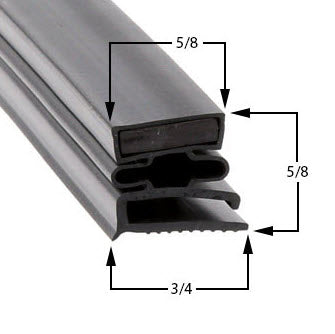 8' Black Screwed On Gasket with Magnet