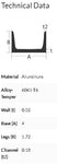 Aluminum Channel 6061-T6 Structural  4" (A) x 1.72" (B) x 0.32" (t) x 0.18" (t2) - 25ft long