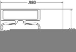 Custom Made Gasket  35 1/2" x 77 1/2   MAG 3SC	 CORNER TO CORNER 
