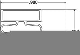 Custom Made Gasket  35 1/2" x 77 1/2   MAG 3SC	 CORNER TO CORNER 