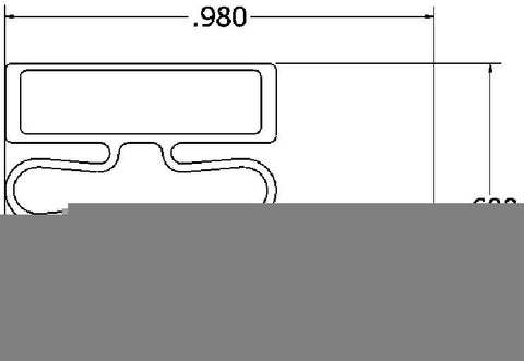 Custom Made Gasket  35 1/2" x 77 1/2   MAG 3SC	 CORNER TO CORNER 