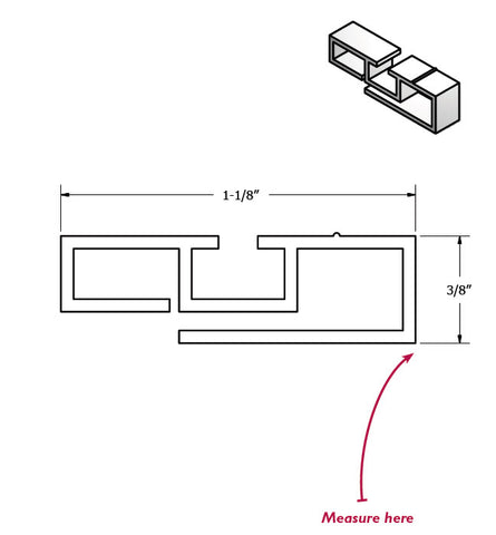 4 sides Custom Made Gasket Retainer and Gasket System 69 x 36