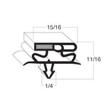 Custom Made Gasket Size 22" 3/4 x 27  - Black - Magnetic - Corner to Corner OD - Snap On 