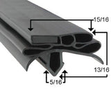 True gasket for TUC-24 917292 22 9/16" x 25 1/2" (DART TO DART) OR 23-3/8 X 26-1/2 CORNER TO CORNER - Black PVC -- True 917292 - For True Model # TUC24 or TUC 24