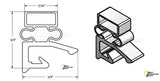 Custom Made Gasket Profile 1059 (590 ) For Drawers , Under Counter, Full Reach In & Walk In Cooler - Hobart Gaskets