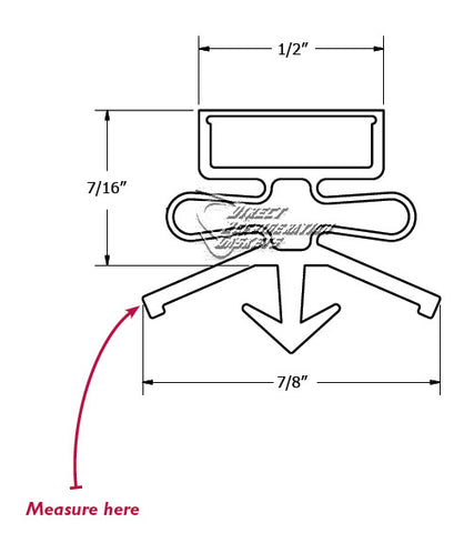 Custom Made Gasket Profile 601 (6601 , 016 ) For Drawers , Under Counter, Full Reach In & Walk In Cooler  This Profile is being use on some of the doors of the following manufactures:True Mfg., Beverage Air, Hussman, Kelvinator, Leer, McCall, Migali, Lead