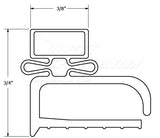 Custom made gasket 22" x 25"  - magnetic - corner to corner 