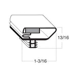 Custom Made Glass Door Gasket Size 23 1/2 x 45 - Magnetic - 4 sides 
