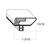 Custom Made Glass Door Gasket Size 23 1/2 x 45 - Magnetic - 4 sides 