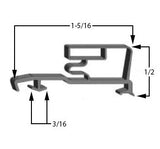 Custom Made Gasket Profile 558 290 size 27 1/2" x 64' - magnetic - 4 sided 